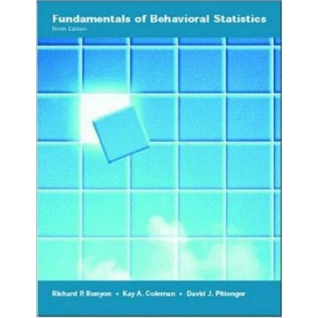 Fundamentals of Behavioral Statistics, 9th Edition