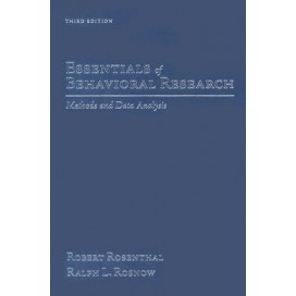 Essentials of Behavioral Research: Methods and Data Analysis, 3rd Edition HARDCOVER